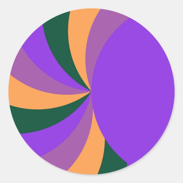 Purple Classic Round Sticker (Front)