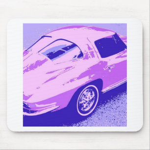 Purple Classic Split Window Corvette Mouse Pad