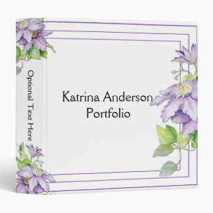 Purple Clematis Avery Binder