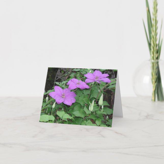 purple clematis card (Front)