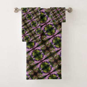 Purple Clematis Fleurs Motif Abstrait