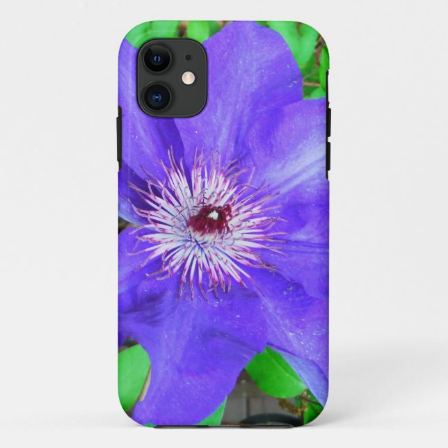 Purple Clematis Flower Case-Mate iPhone Case (Back)