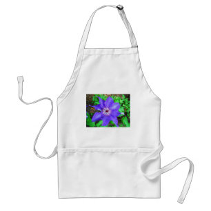 Purple Clematis Flower Standard Apron