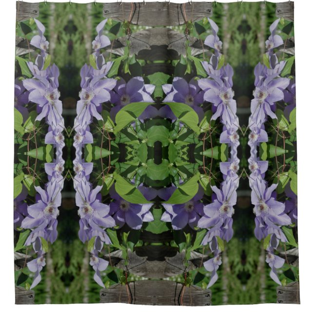 Purple Clematis Flowers Mirror Abstract     (Front)