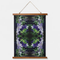 Purple Clematis On Fence In Sunlight Abstract