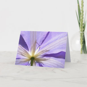 Purple clematis - Sympathy card