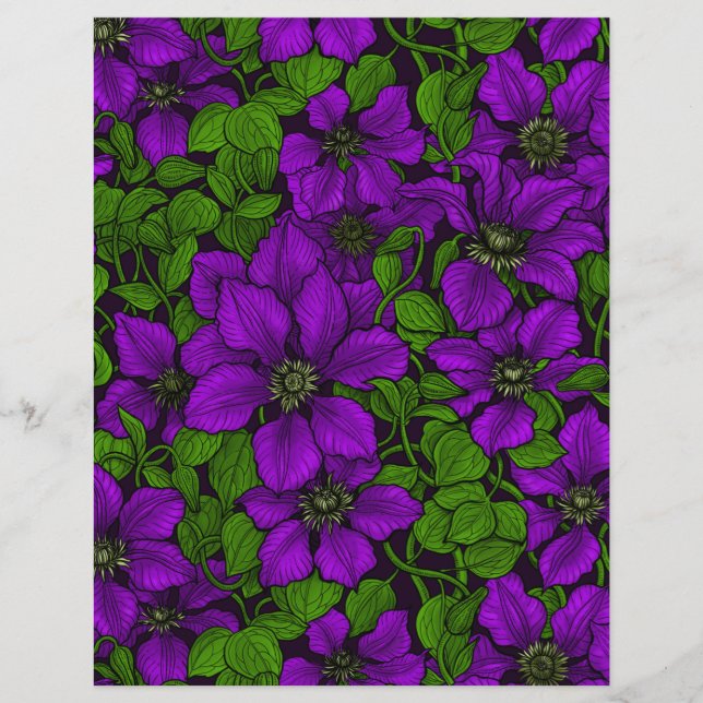 Purple Clematis vine (Front)
