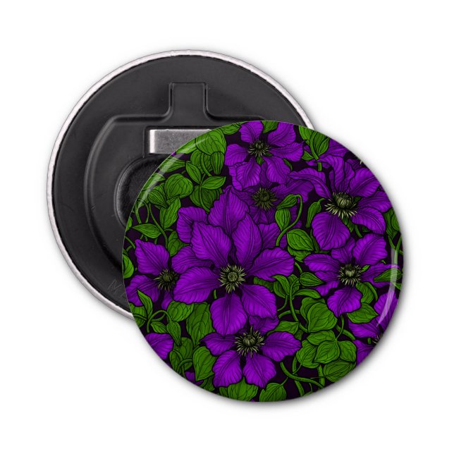 Purple Clematis vine Bottle Opener (Front)