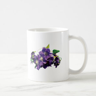 Purple Clematis with Vine Coffee Mug