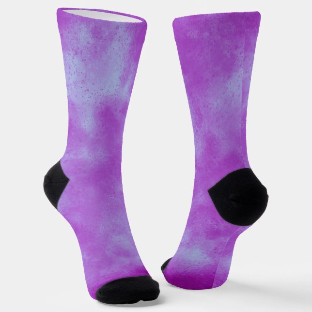 Purple Cloud Effect  Socks (Angled)