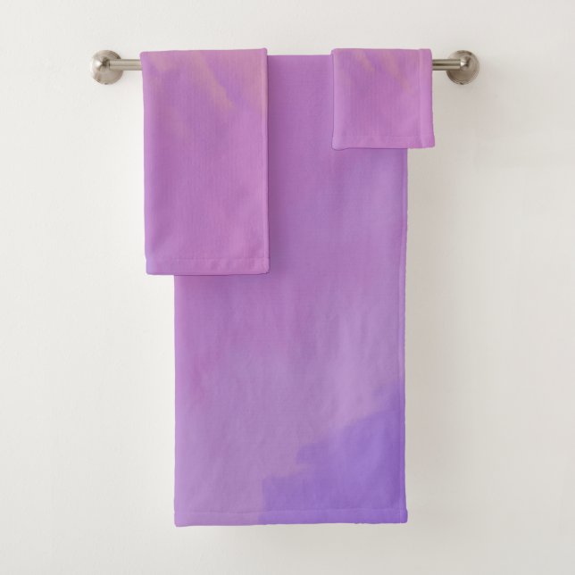 Purple Clouds at Twilight  Bath Towel Set (Insitu)