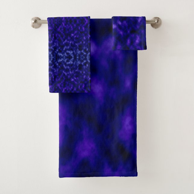 Purple Clouds Bath Towel Set (Insitu)