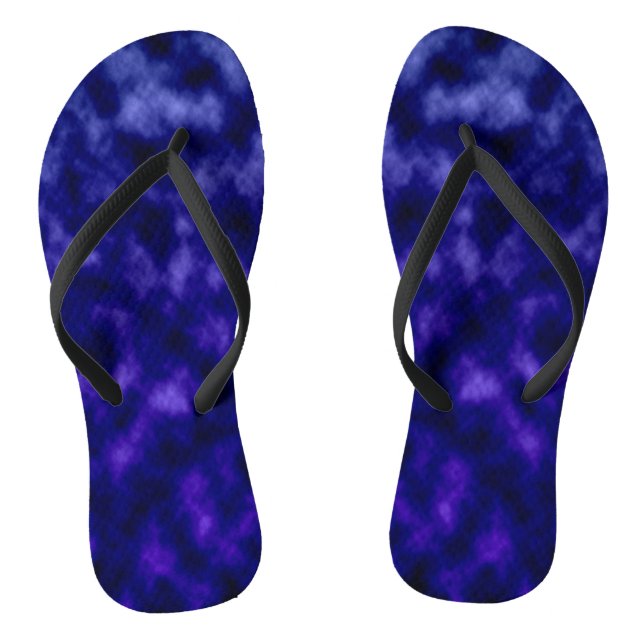 Purple Clouds Flip Flops (Footbed)
