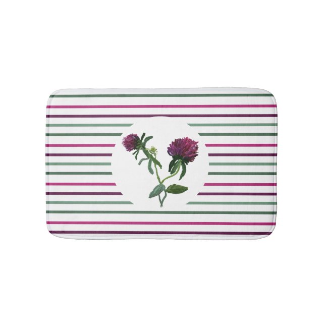 Purple Clover Bath Mat (Front)