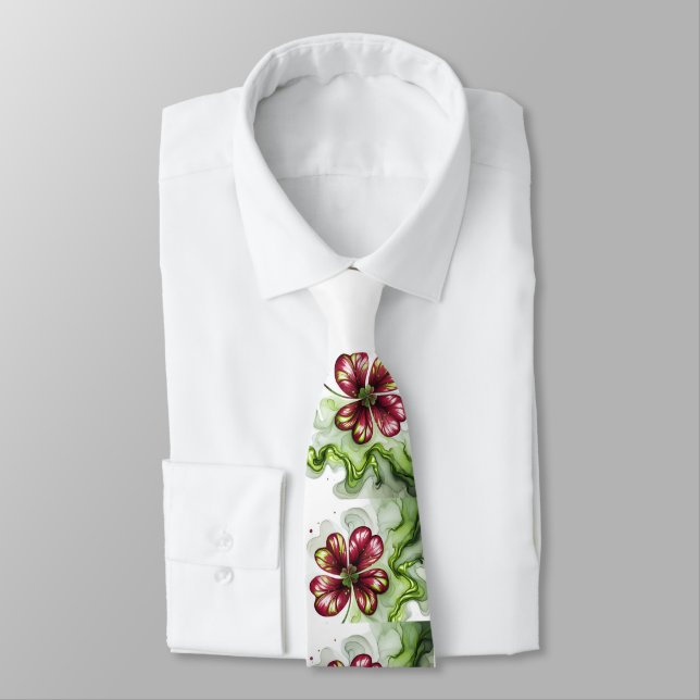 PURPLE CLOVER BLOOM TIE (Tied)