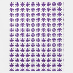 Purple Clover Fleece Blanket