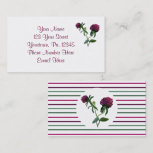 Purple Clover Flower Business Card