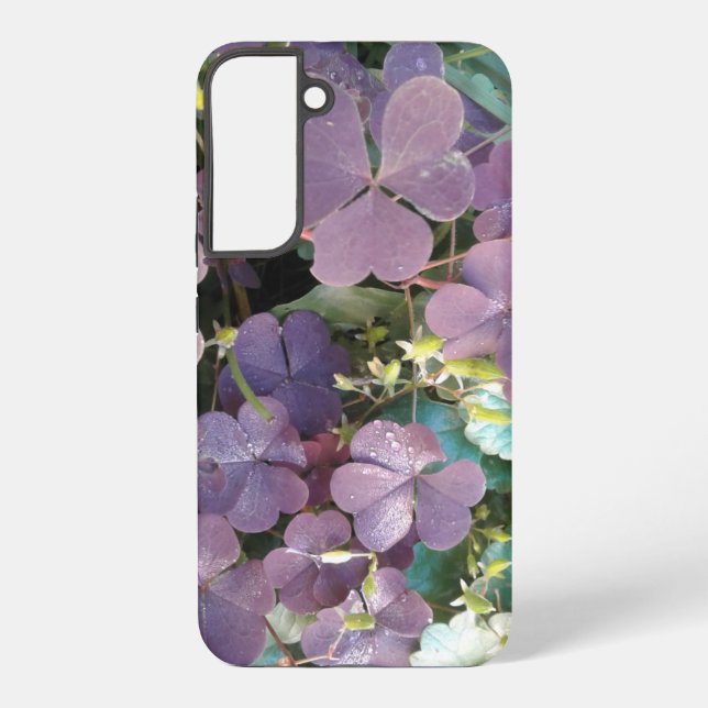 PURPLE CLOVER  iphone cases /zazzle mmetropolim (Back)