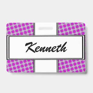 Purple Clover Ribbon by Kenneth Yoncich Badge