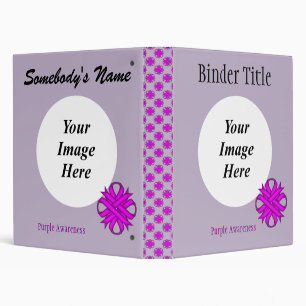 Purple Clover Ribbon Template by Kenneth Yoncich Binder
