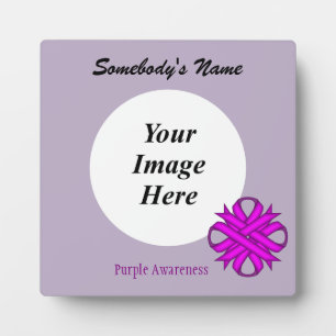Purple Clover Ribbon Template by Kenneth Yoncich Plaque