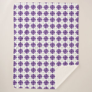 Purple Clover Sherpa Blanket