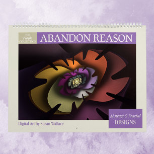 Purple Collection Abstract Fractals 2026 Calendar