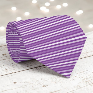 Purple Color Stripes Necktie