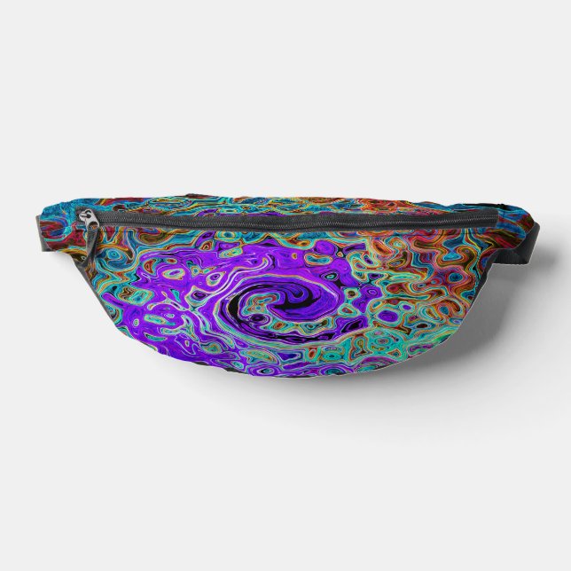 Purple Colorful Super Retro Liquid Swirl Abstrait (Poser)