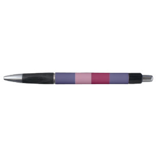 Purple colors stripes pen