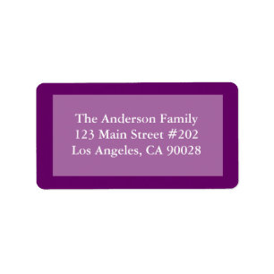 purple colour border label