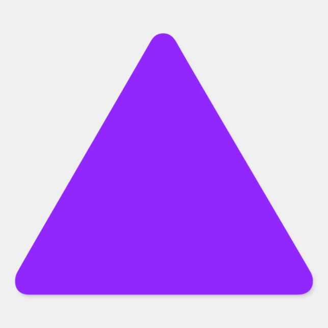 Purple Colour Customized Designer Triangle Sticker (Front)