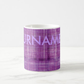 Purple Colour Modern Art Mug with Your Name