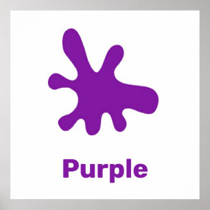 Purple colour with words poster