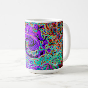 Purple Colourful Groovy Abstract Retro Liquid Swir Coffee Mug