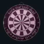 Purple Colours Dartboard with Custom Text<br><div class="desc">Dartboard with retro purple colours and two custom text areas. You can easily change every colour clicking on customize button.</div>