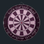 Purple Colours Dartboard with Custom Text<br><div class="desc">Dartboard with retro purple colours and two custom text areas. You can easily change every colour clicking on customize button.</div>