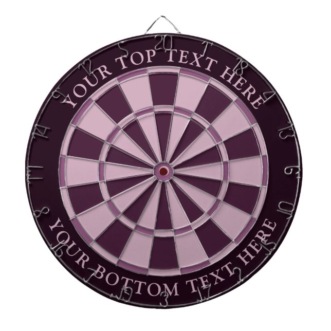 Purple Colours Dartboard with Custom Text (Front)