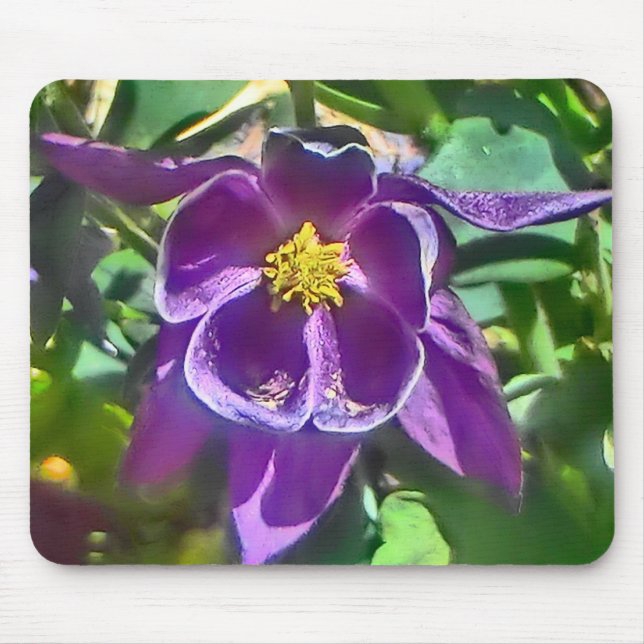 Purple columbine mousepad (Front)