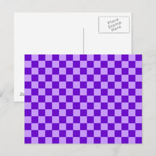 Purple Combination Chequerboard by ShirleyTaylor Postcard