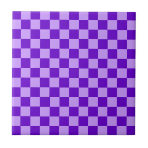 Purple Combination  Chequerboard by ShirleyTaylor Tile