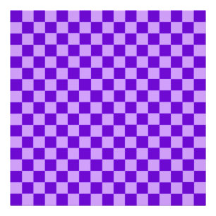 Purple Combination Classic Chequerboard by STaylor Photo Print