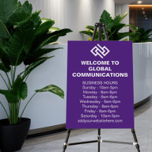 Purple Company Business Hours Custom Store