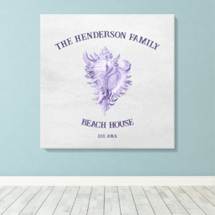 Purple Conch Shell Canvas Print