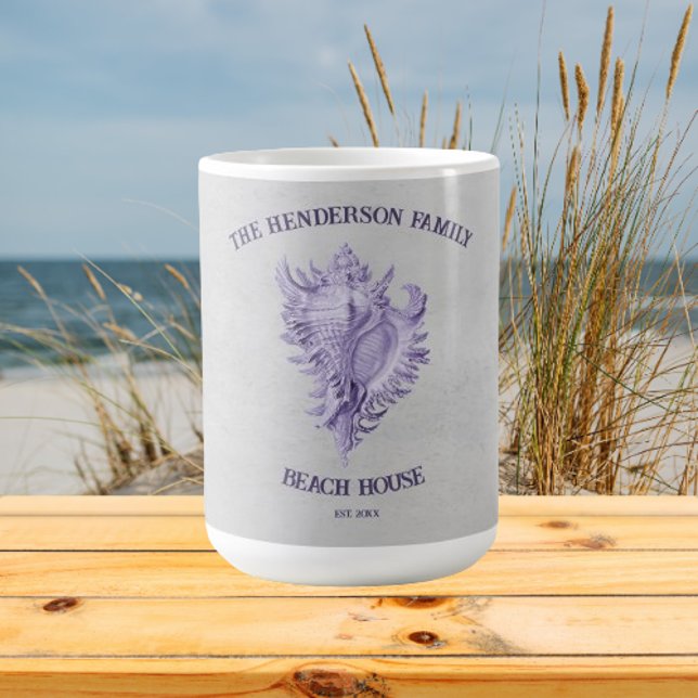 Purple Conch Shell Coffee Mug (Purple Conch Shell Personalized Coffee Mug)