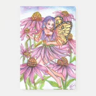 Purple Cone Flower Fairy Post-it Notes