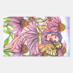 Purple Cone Flower Fairy Sticker
