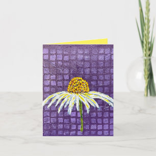 Purple coneflower note card