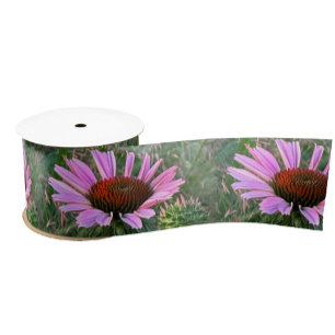 Purple Coneflower Ribbon Satin Ribbon