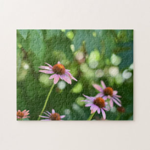 Purple Coneflower Summer Garden Nature Photography Jigsaw Puzzle
